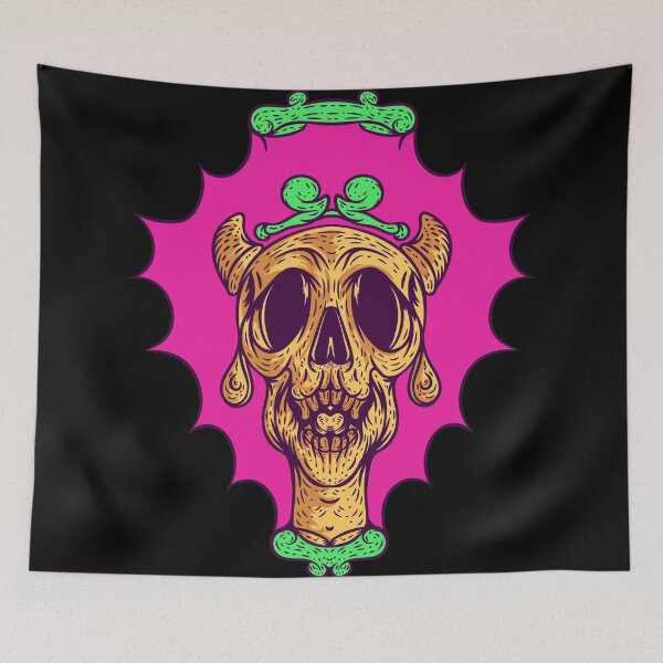 Item preview, popart smiley skull designed and sold by attithuts.