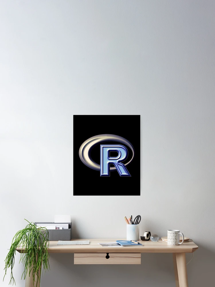 Aperçu 2 sur 3. Poster avec l'œuvre Langage de programmation R Logo R créée et vendue par Birdhead.