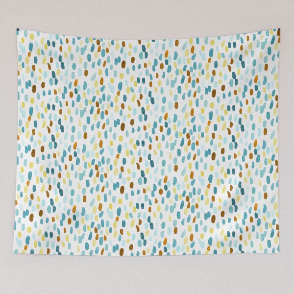 Aperçu de l'œuvre Painted Rain | Blue and Ochre créée et vendue par RebeccaFlaherty.