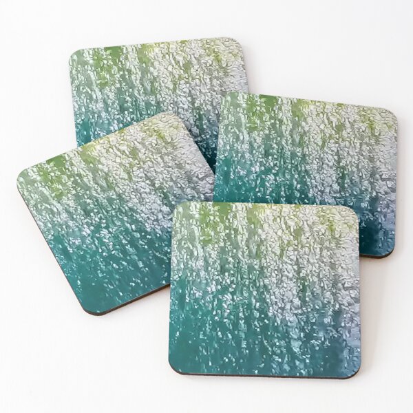 Item preview, Evening Ocean Sun Down - Green and Yellow Ocean Rainbow Reflection Sun Shadows  designed and sold by Ilana Khoshsima.