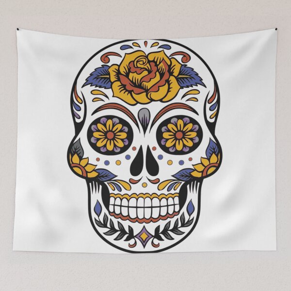 Item preview, Skull flower artwork designed and sold by emineekaragozz.