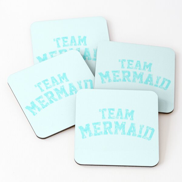 Item preview, Team Mermaid in Distressed Aqua Athletic Font designed and sold by Bumblefuzzies.