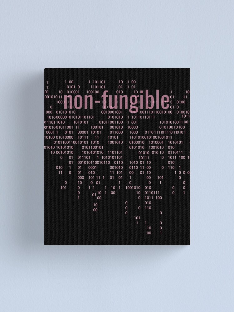 Alternate view of Non-Fungible crypto Pink Canvas Print