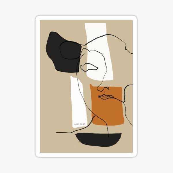 Abstract Face II Sticker