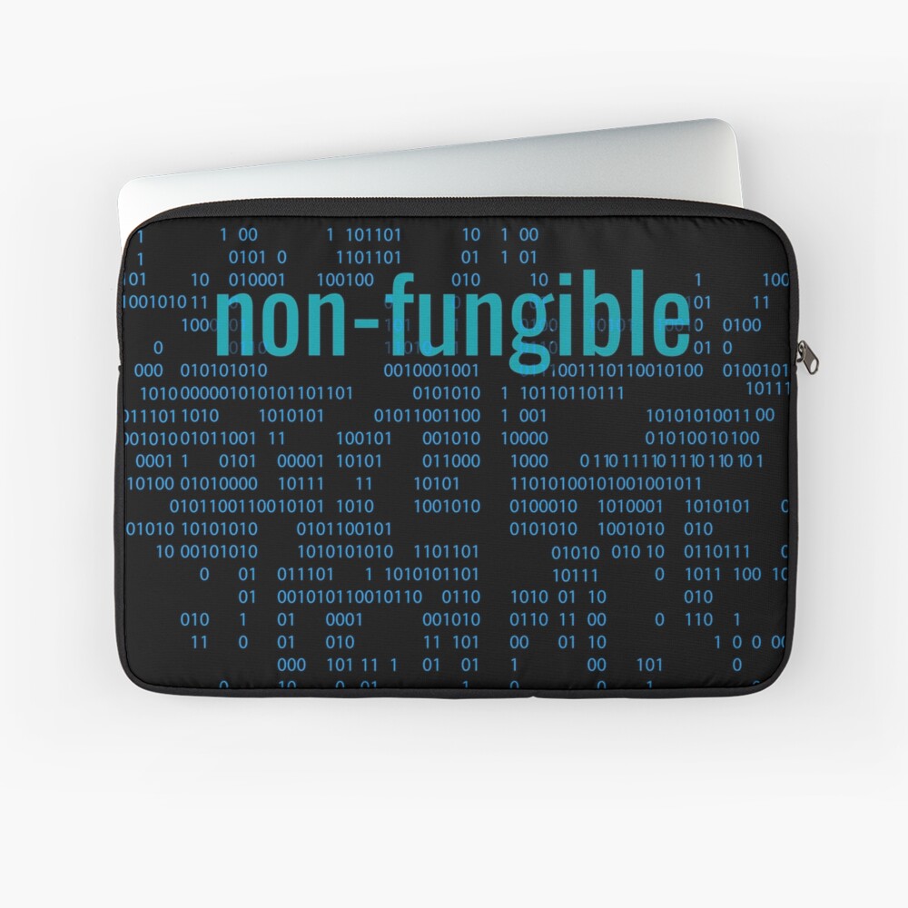 Non-Fungible crypto Blue Laptop Sleeve