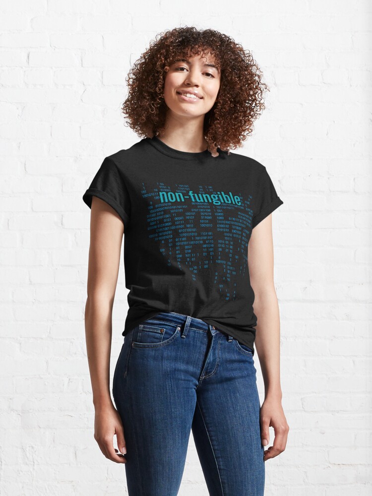 Alternate view of Non-Fungible crypto Blue Classic T-Shirt