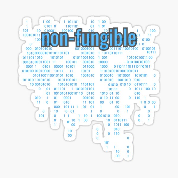 Non-Fungible crypto Blue Sticker