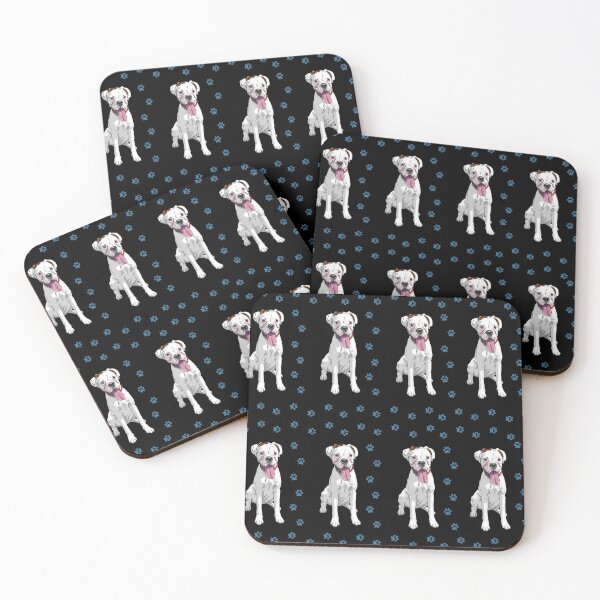 Item preview, White boxer dog cute pattern designed and sold by Maful.