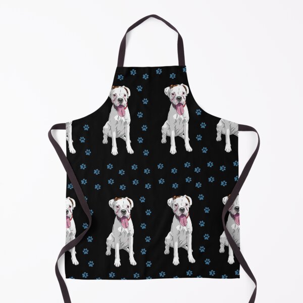 Item preview, White boxer dog cute pattern designed and sold by Maful.