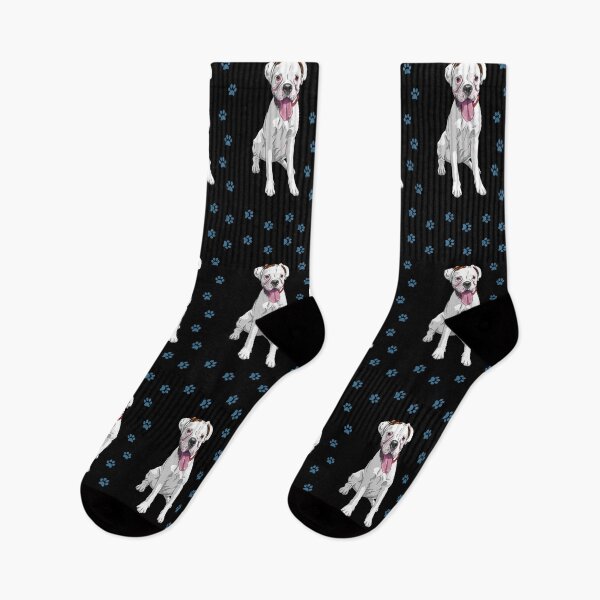 Item preview, White boxer dog cute pattern designed and sold by Maful.