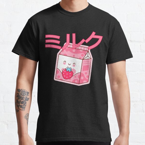 Cute Japanese Strawberry Milk Shake Carton Kawaii Funny" T-shirt by | Redbubble