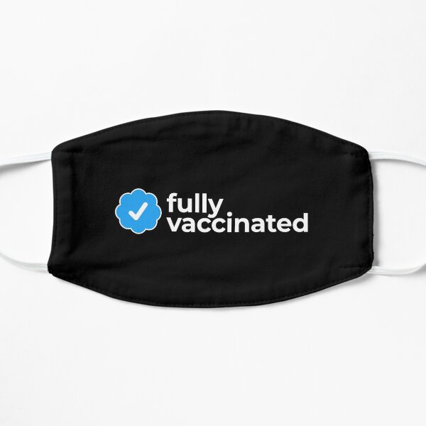Fully Vaccinated check Flat Mask