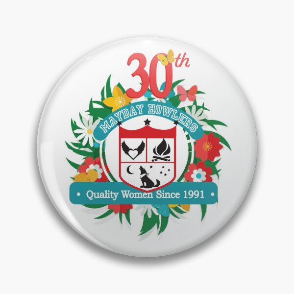 Aperçu de l'œuvre Mayday 30th Logo Blanc créée et vendue par logogurl.