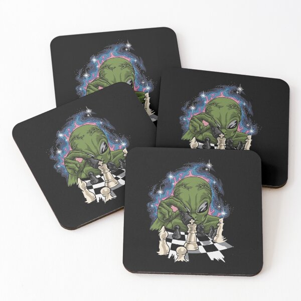 Item preview, Green Alien With Chessboard - Chess designed and sold by anziehend.