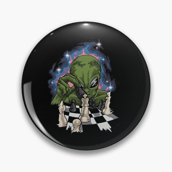 Item preview, Green Alien With Chessboard - Chess designed and sold by anziehend.