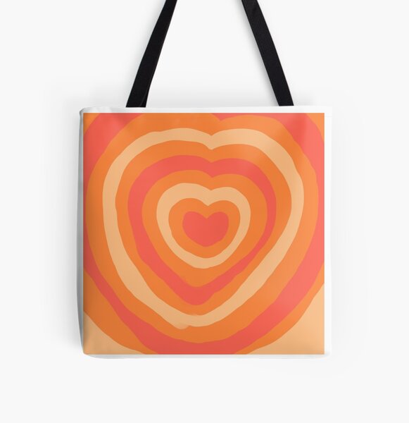 Heart Pattern Braided Tote Bag - Cider