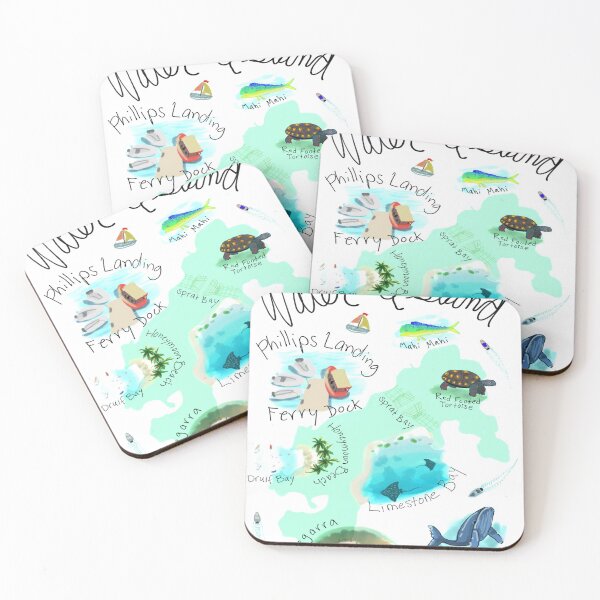 Item preview, Water Island Playful Map designed and sold by artonanisland.