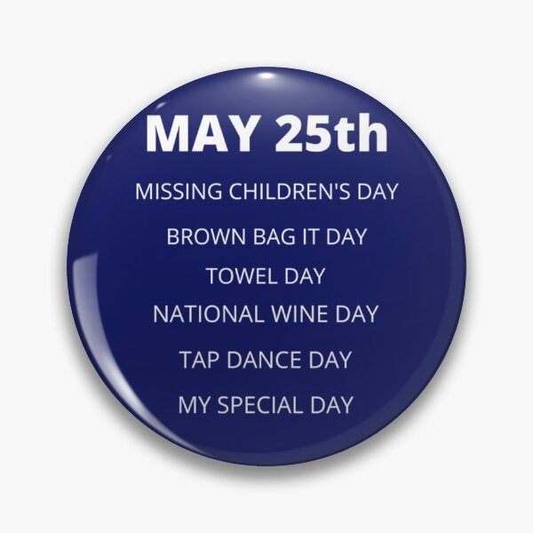 Item preview, Daily holidays - May 25th designed and sold by edwardtiptonart.