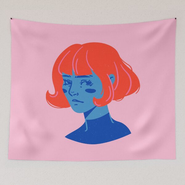 Item preview, Captivating Blue Lady Portrait designed and sold by DaniBazz.