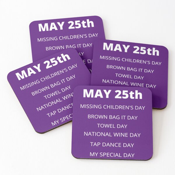 Item preview, Daily holidays - May 25th designed and sold by edwardtiptonart.