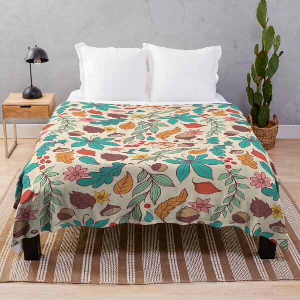 Aperçu de l'œuvre Modèle de feuilles et de noix sans couture décorative automne créée et vendue par TheWalnut.