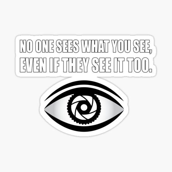 no-one-sees-what-you-see-even-if-they-see-it-too-essential-photography-sticker-for-sale