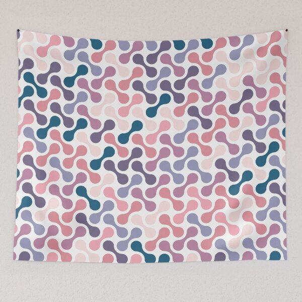 Item preview, Pink Blue Cream Multicolour Vintage Metaball Pattern designed and sold by Moyanana.