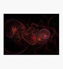 Fractal Dark Red Photographic Print
