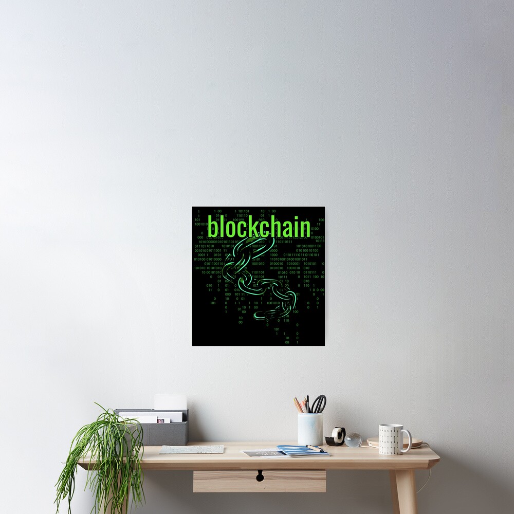 BlockChain Digital Green Poster