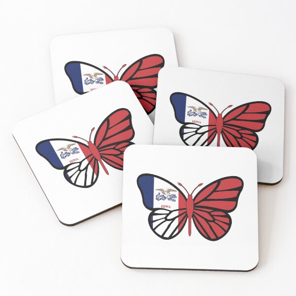 Item preview, State of Iowa Flag Butterfly designed and sold by Gsallicat.