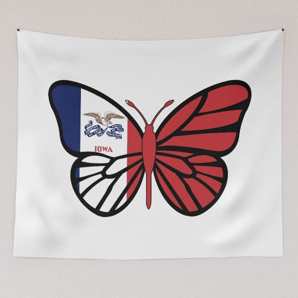 Item preview, State of Iowa Flag Butterfly designed and sold by Gsallicat.