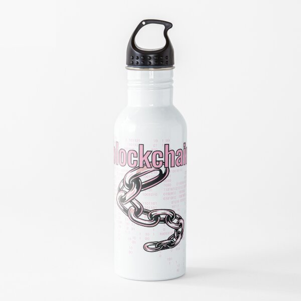 BlockChain Cyber Pink Water Bottle