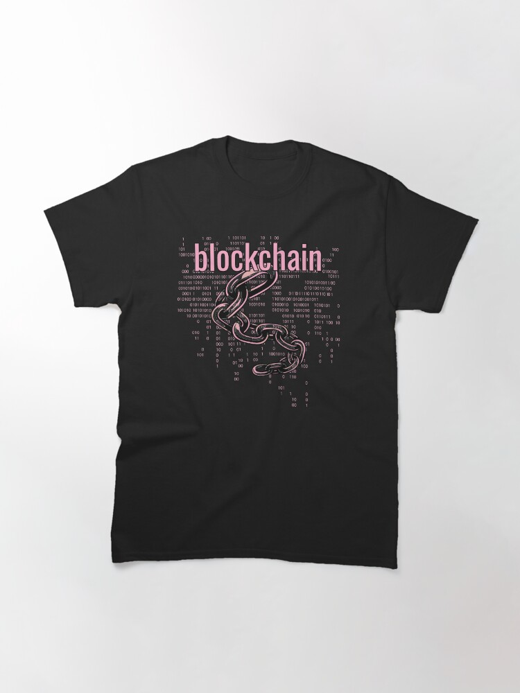 Thumbnail 2 of 7, Classic T-Shirt, BlockChain Cyber Pink designed and sold by futureimaging.