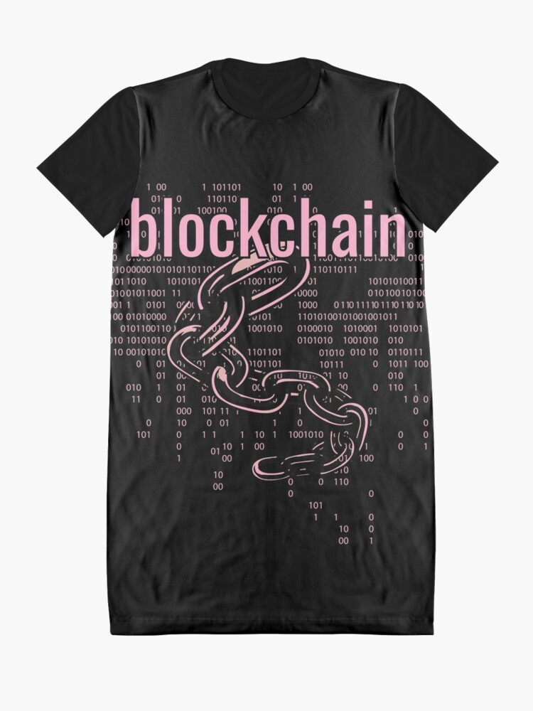 Alternate view of BlockChain Cyber Pink Graphic T-Shirt Dress