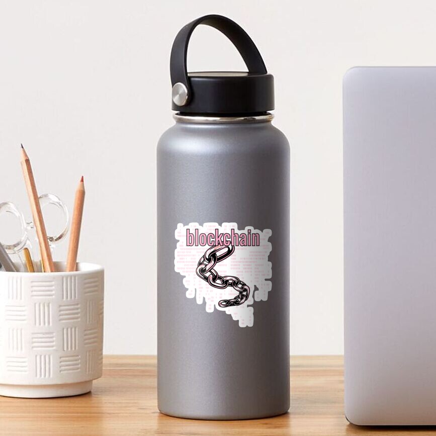 BlockChain Cyber Pink Sticker