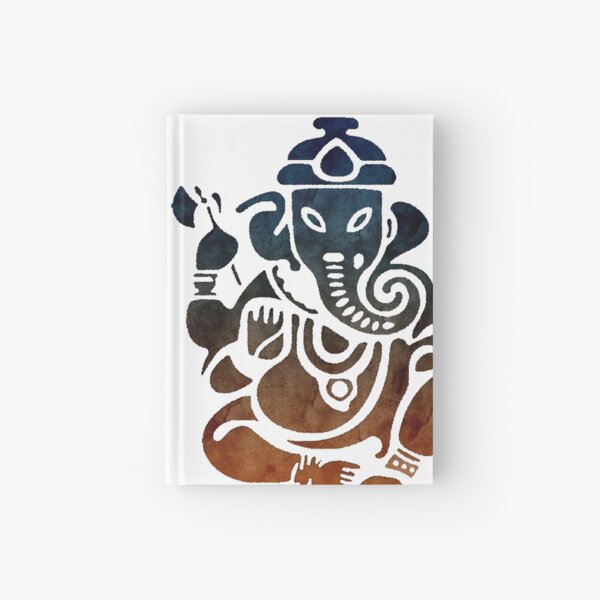 Shri Ganesha Watercolor Design Hardcover Journal
