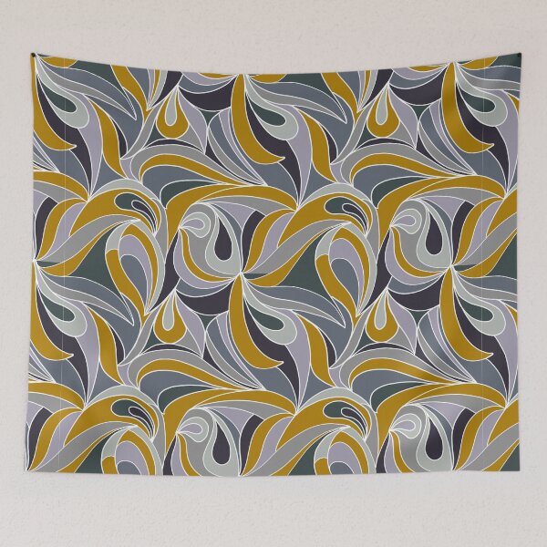 Item preview, Copy of wave swing gray yellow designed and sold by kreativeadern.