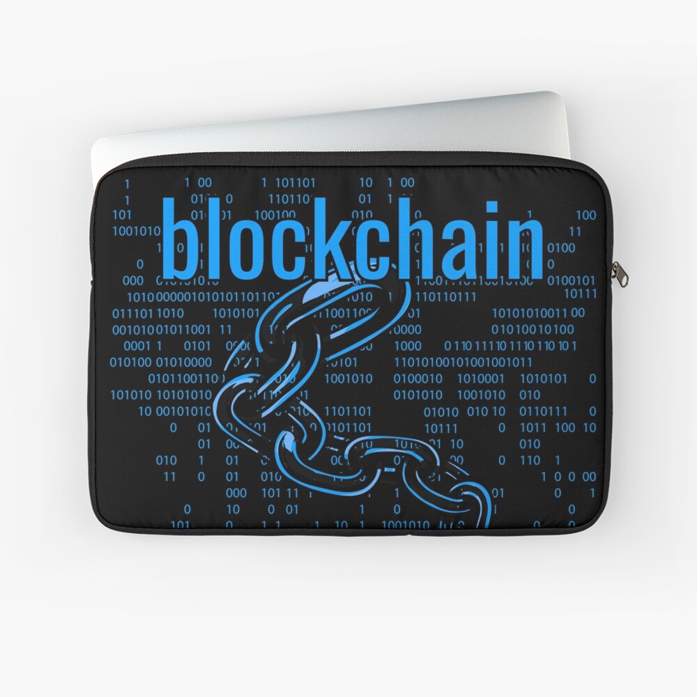 BlockChain Cyber Blue Laptop Sleeve