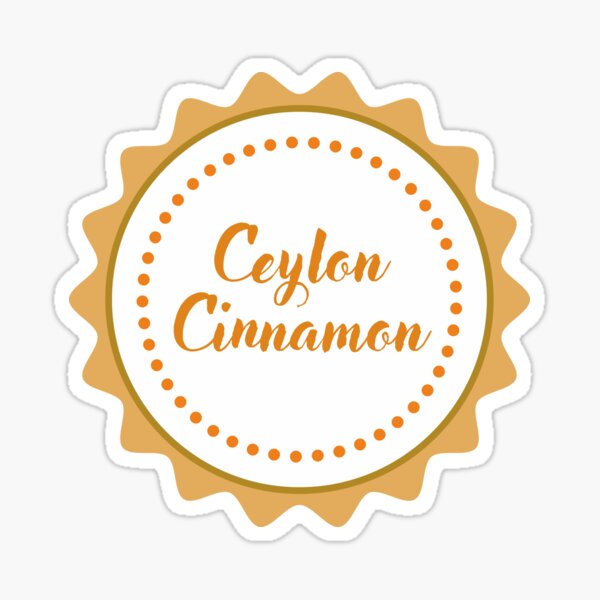 Item preview, Ceylon cinnamon label sticker. designed and sold by angelisart.
