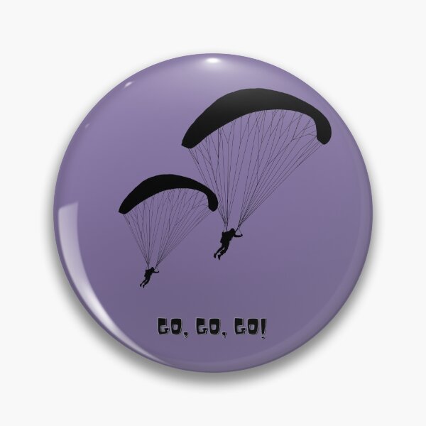 Item preview, Go, go, go! design with parachute - black designed and sold by HobbiesAndFun.
