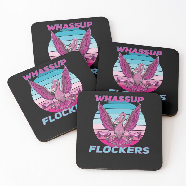 Item preview, Whassup Flockers - Funny Flamingo - Graphic - T-Shirt - b designed and sold by Gerdek.