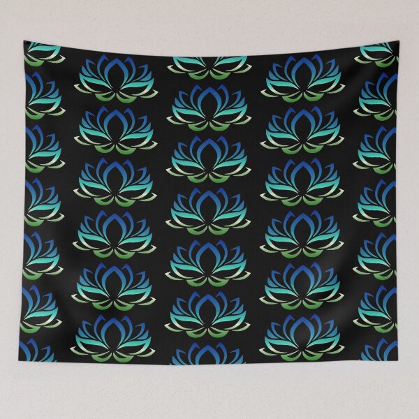 Item preview, Gentle "Pocket" Lotus Flower In Blue And Green Hue designed and sold by RosieSunflower.