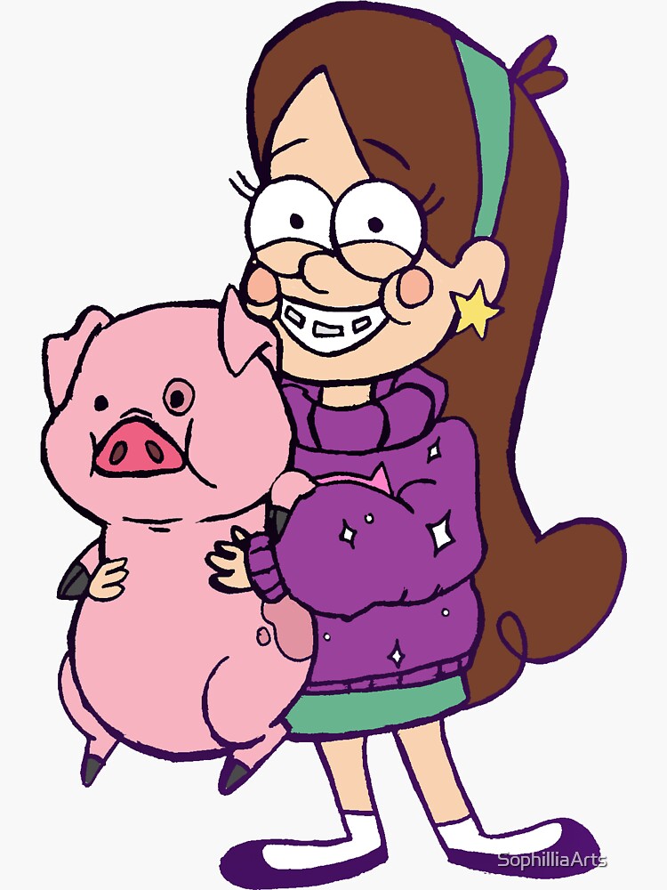 "Gravity Falls Mabel" Sticker by SophilliaArts Redbubble