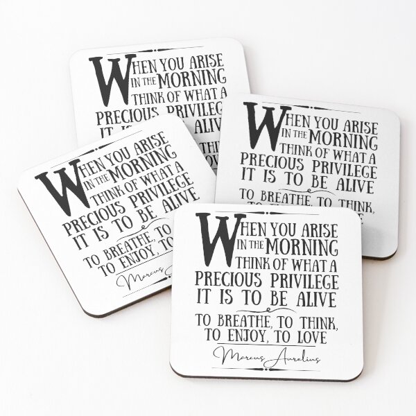 Item preview, Marcus Aurelius Uplifting Historical Quote- “When you arise in the morning, think of what a precious privilege it is to be alive – to breathe, to think, to enjoy, to love.” designed and sold by QuoteActually.