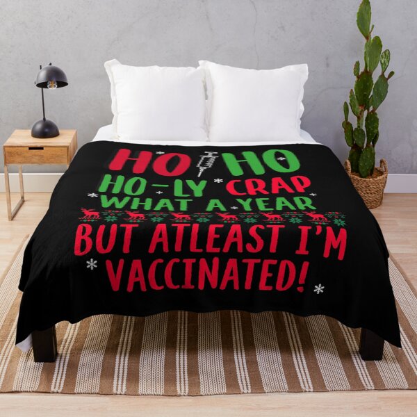 Item preview, Ho Ho Holy Crap What a Year Christmas Vaccinated 2021 Xmas designed and sold by RainbowPandas.