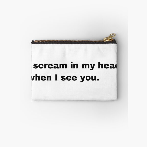 Item preview, Black and white text based T-shirt - I scream in my head when I see you. designed and sold by OffensiveTCG.