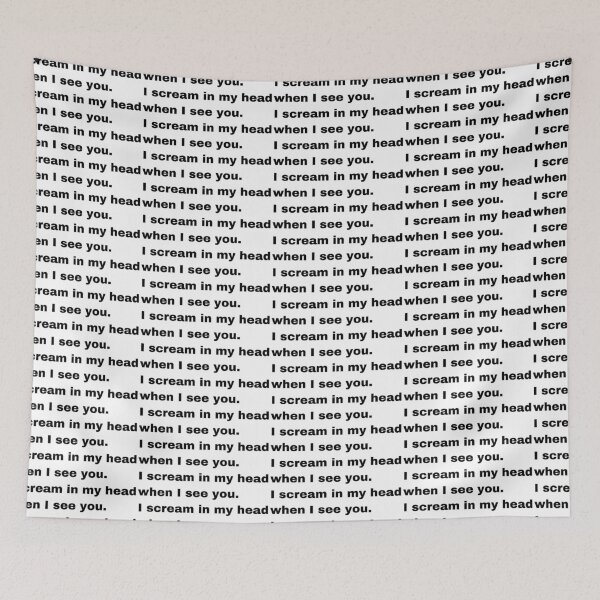 Item preview, Black and white text based T-shirt - I scream in my head when I see you. designed and sold by OffensiveTCG.