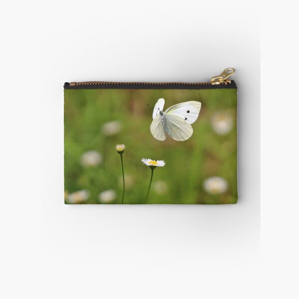 Item preview, Delicate white butterfly preparing to land on dandelions designed and sold by kswild.
