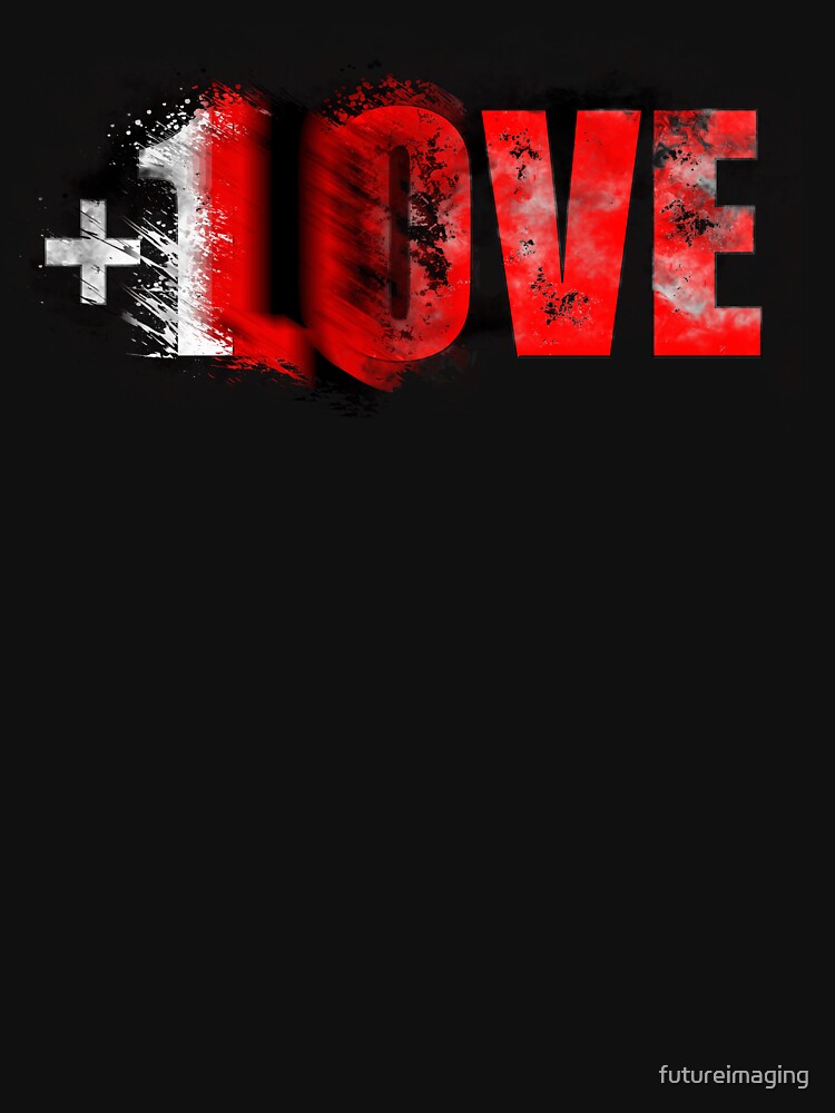Thumbnail 7 of 7, Classic T-Shirt, +1 LOVE scattered designed and sold by futureimaging.