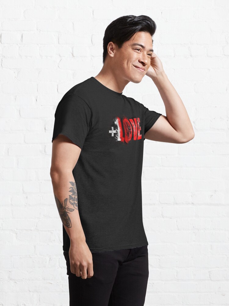 Thumbnail 5 of 7, Classic T-Shirt, +1 LOVE scattered designed and sold by futureimaging.